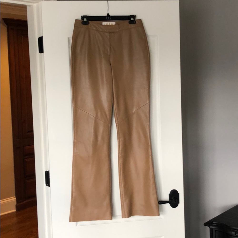 Leather pants, lined.